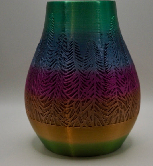 Foggy Layers 3D Printed Decorative Vase – Inspired by the Majesty of the Pacific Northwest