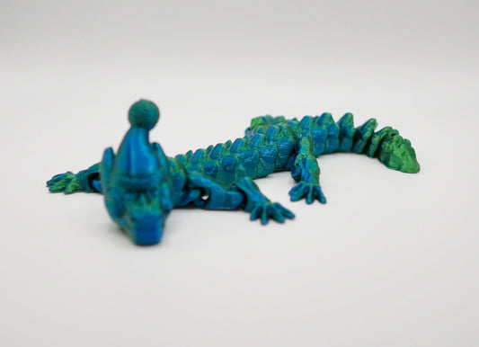 Foggy Layers 3D Printed Holiday Articulated Dragon – A Festive, Fun Companion!