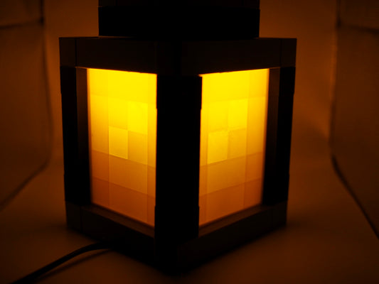 Foggy Layers 3D Printed Minecraft-Inspired Lantern Night Light – Bring a Warm Glow to Your World!